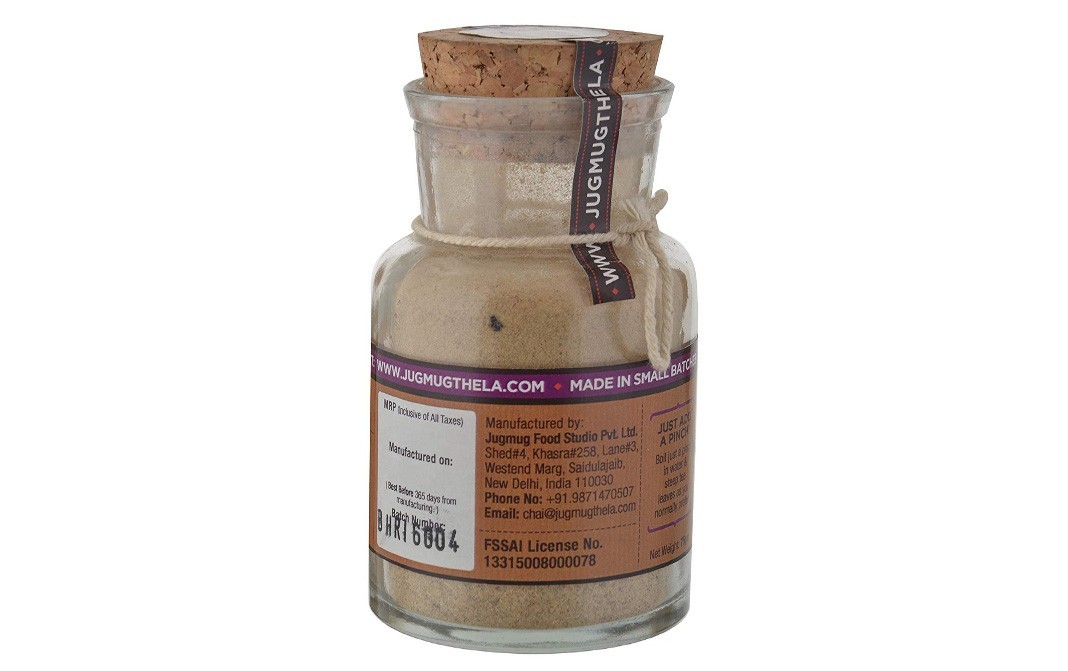 Jugmug Thela Bhor Delicate Spice Blend Artisan Chai Masala   Glass Bottle  75 grams